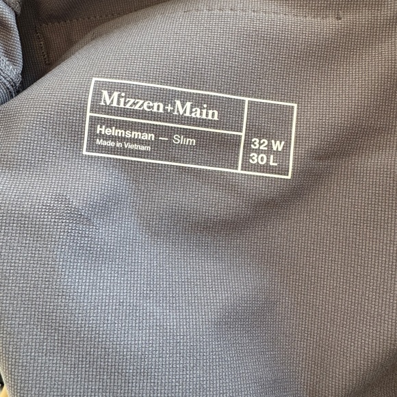 Mizzen+Main Helmsman Chino Pant - Charcoal 32 x 30 - Picture 7 of 7